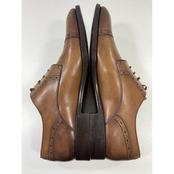 Ermenegildo Zegna Mens Leather Oxford Cap Toe Dress Shoe Italy Sz 9 Handmade main image 13